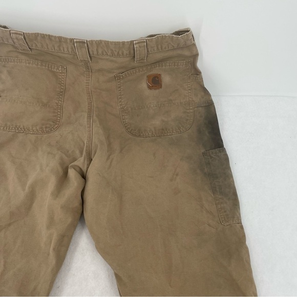 CARHARTT Men’s Worn Used Dungaree Fit Work Pants size: 36x34 - Picture 4 of 10